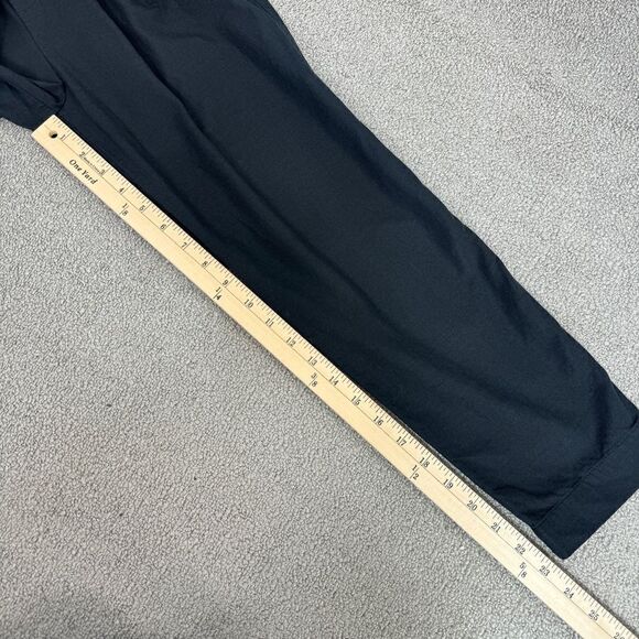 Gap Woven Slouchy Pull On Crop Pants Black XS Ruffle Drawstring Waist High Rise - Picture 11 of 11